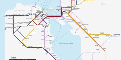 San Fran mapa del metro