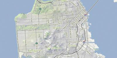 Mapa de San Francisco terreno