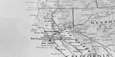 Mapa en blanco y negro de San Francisco