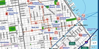 La ciudad de San Francisco mapa turístico