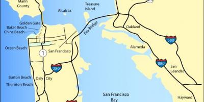 Mapa de San Francisco playas