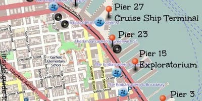 Mapa de SF de los parquímetros