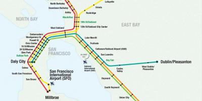 San Francisco aeropuerto, bart mapa