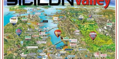 La zona de Silicon valley mapa